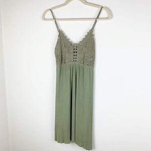 Akira Chicago Red Label Sage Crochet‎ Tunic Top S